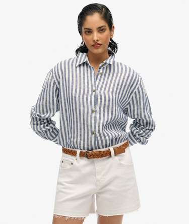 Casual Linen Boyfriend Shirt